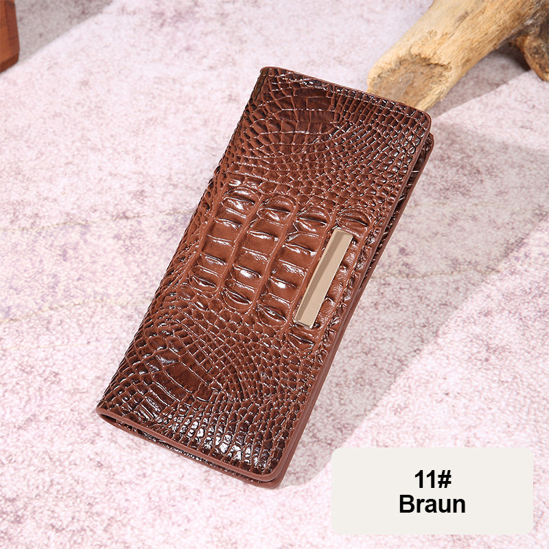 wallet with crocodile pattern