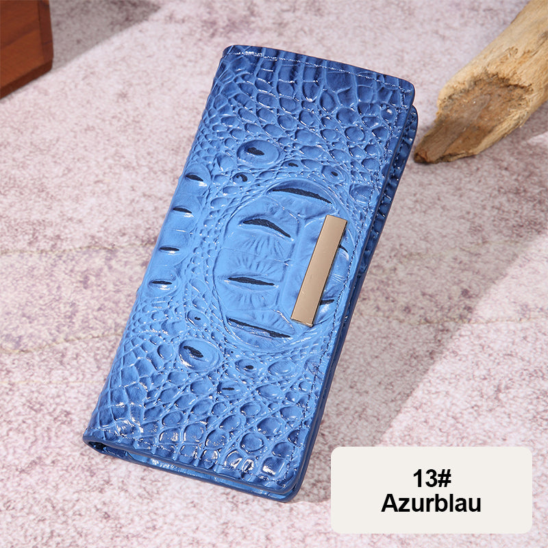 wallet with crocodile pattern