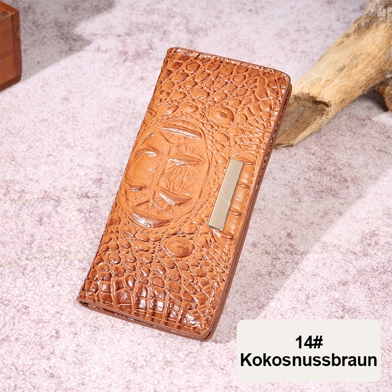 wallet with crocodile pattern