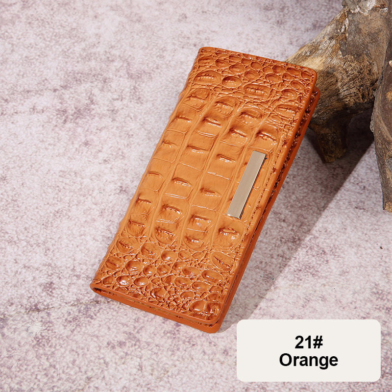 wallet with crocodile pattern