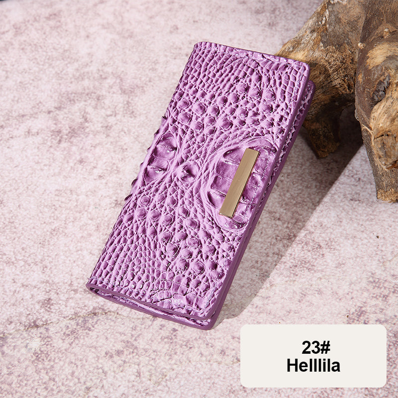 wallet with crocodile pattern