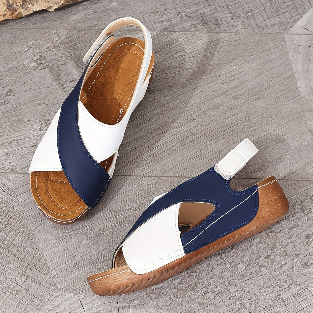 Sandalias ortopédicas de tacón inclinado ultra cómodas para mujer