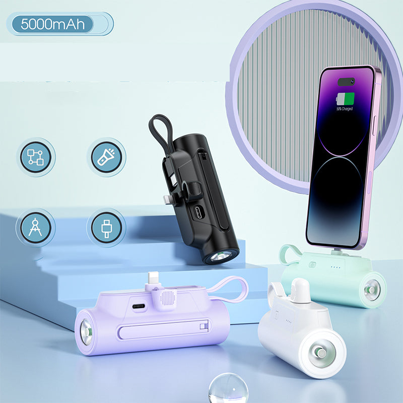 Cargador portátil multifunción con cable