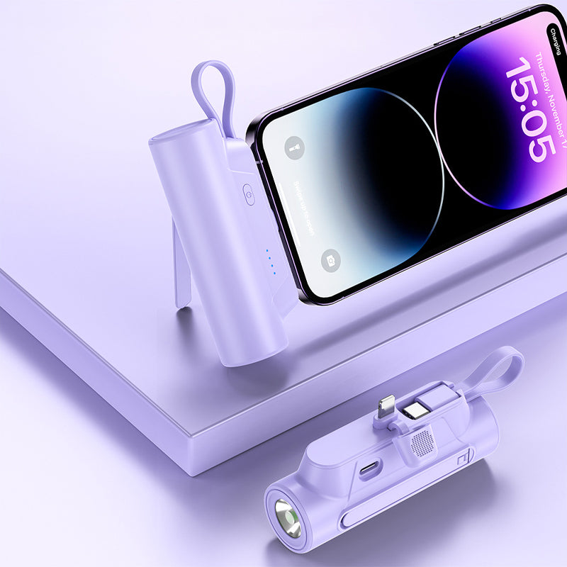 Cargador portátil multifunción con cable