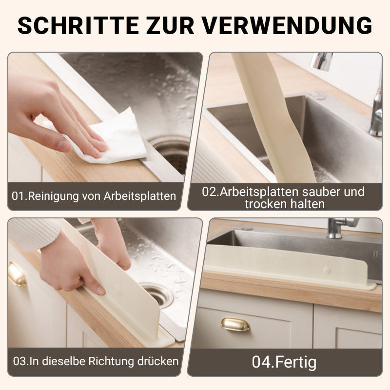 Protector de silicona contra salpicaduras de agua para el fregadero de la cocina