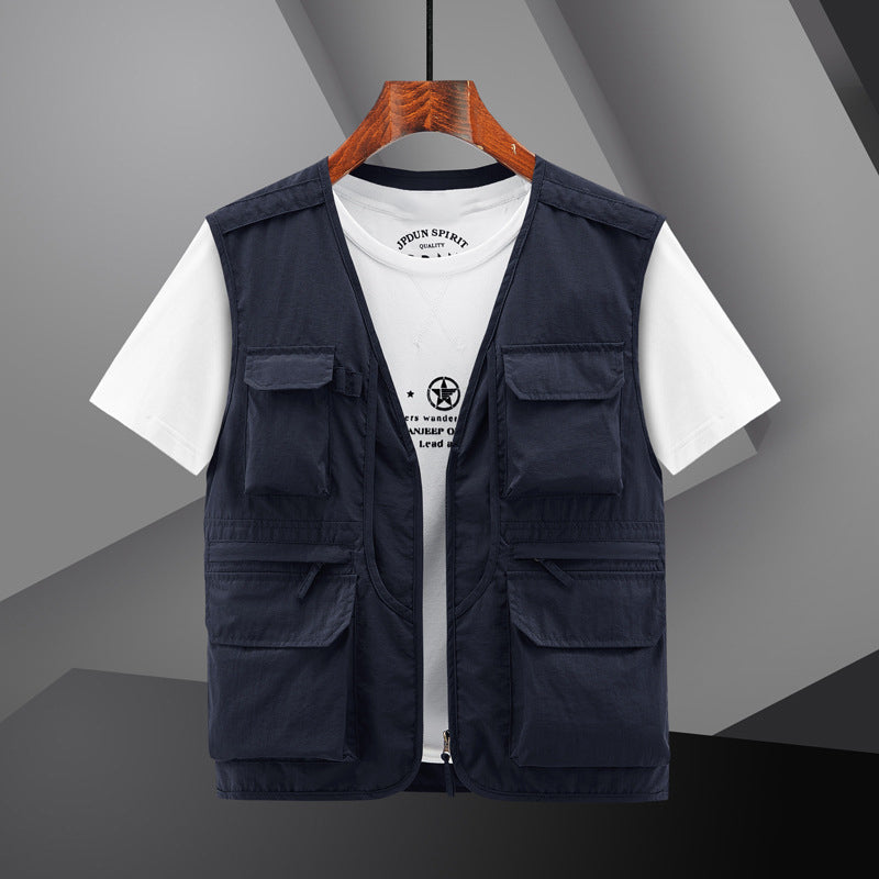 š„Chaleco multibolsillos transpirable y ligero para hombreš„Men's Outdoor