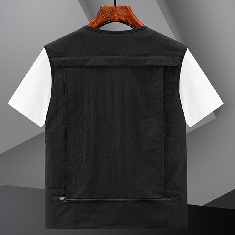 š„Chaleco multibolsillos transpirable y ligero para hombreš„Men's Outdoor