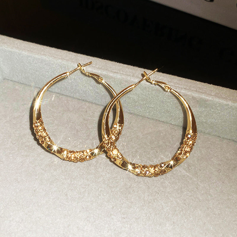 💖VENTA DE ÚLTIMO DÍA 50% DE DESCUENTO💖Pendientes en forma de círculo con circonita.