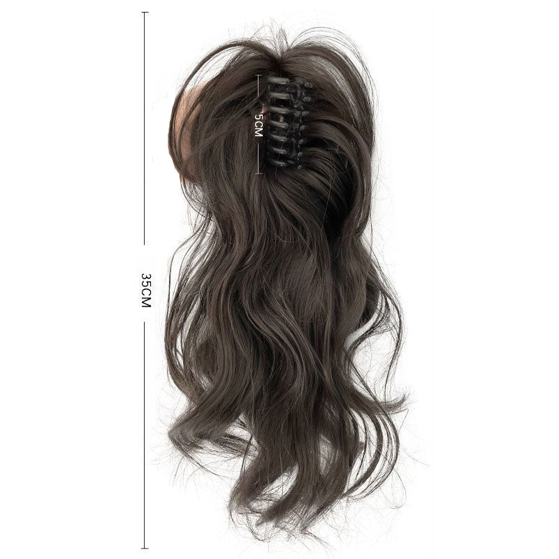 Extensión de cola de caballo rizada y recta con pinza para el cabello