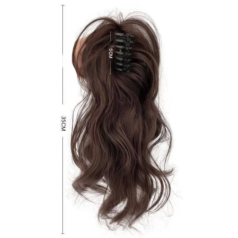 Extensión de cola de caballo rizada y recta con pinza para el cabello