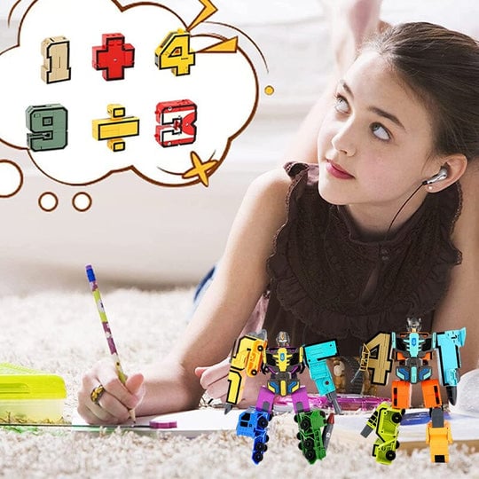🤖🔥Oferta 2025🔥Juguete divertido y educativo Robot de transformación de números de deformación: ¡genial e inteligente!🤖