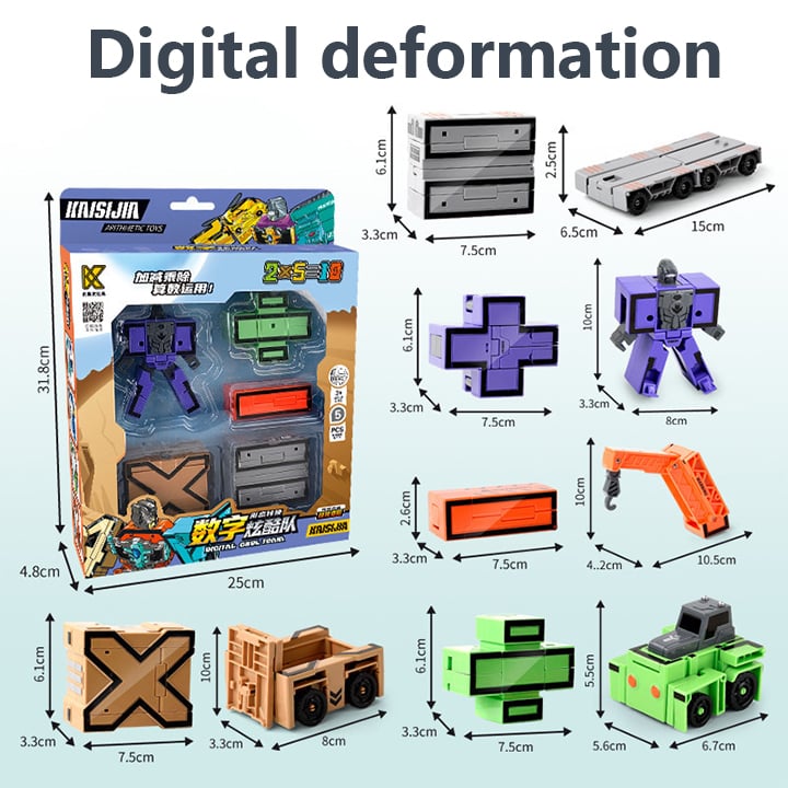 🤖🔥Oferta 2025🔥Juguete divertido y educativo Robot de transformación de números de deformación: ¡genial e inteligente!🤖