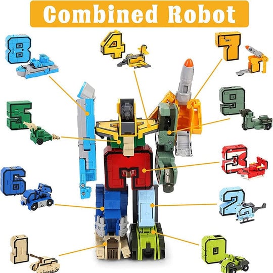 🤖🔥Oferta 2025🔥Juguete divertido y educativo Robot de transformación de números de deformación: ¡genial e inteligente!🤖