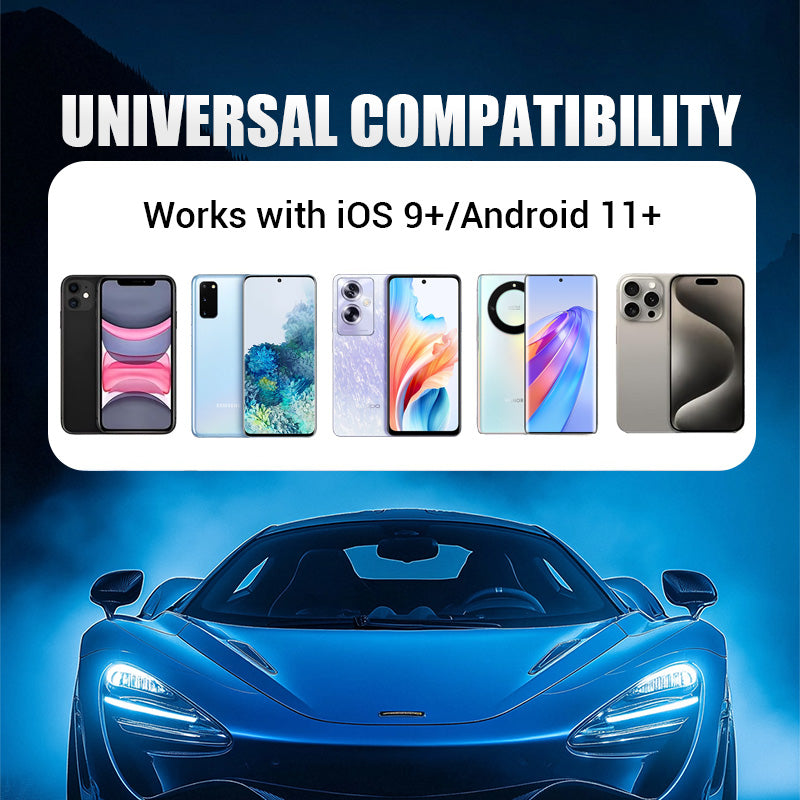 Adaptador inalámbrico 2 en 1 para iPhone y Android Auto