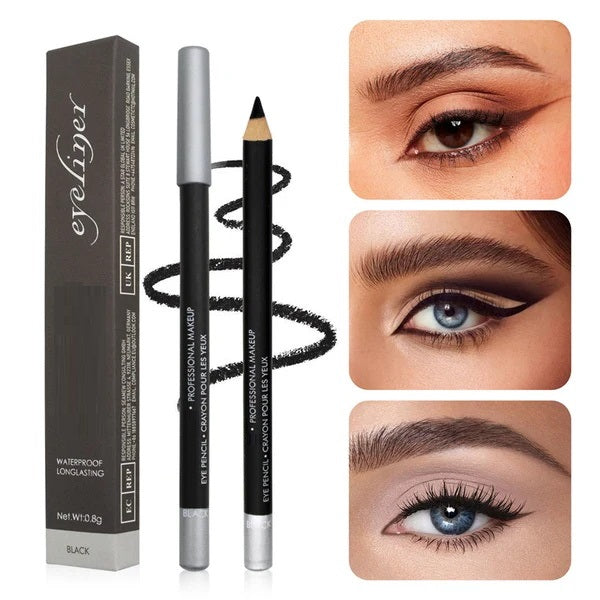 🔥 50% DE DESCUENTO – ¡COMPRA 1 Y LLÉVATE 1 GRATIS! 🔥 Delineador de ojos de madera resistente al agua | Larga duración, color intenso y fácil de aplicar 💜