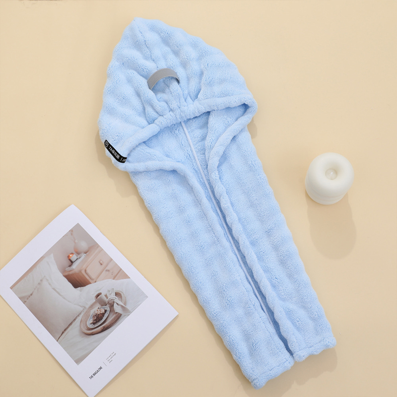 🛁 Toalla grande para el cabello con cinta segura para mujeres