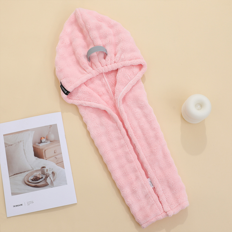 🛁 Toalla grande para el cabello con cinta segura para mujeres