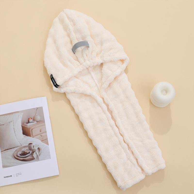 🛁 Toalla grande para el cabello con cinta segura para mujeres
