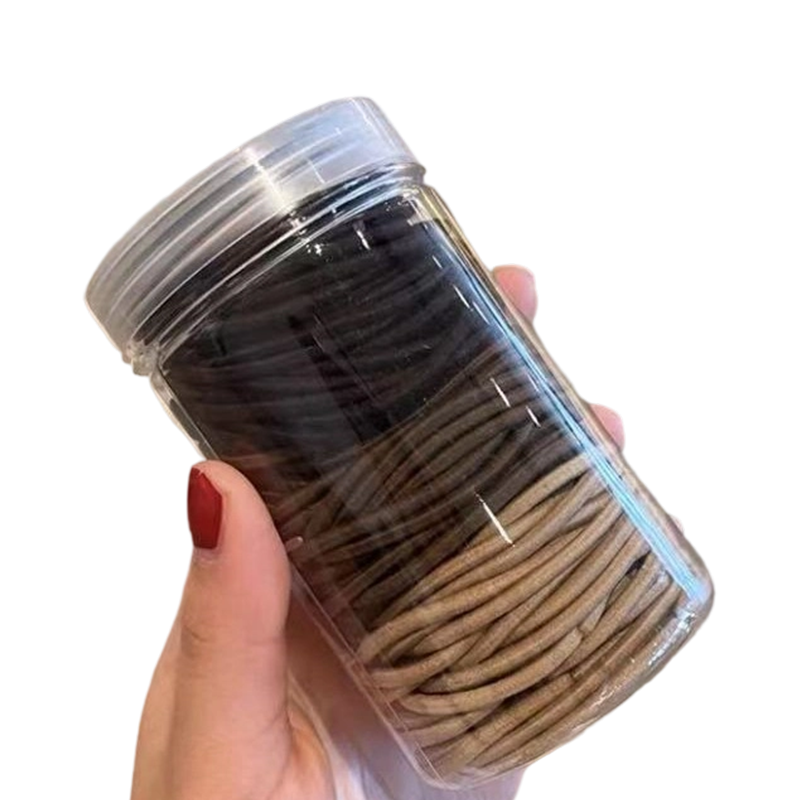 100 coleteros elásticos para el pelo en frasco