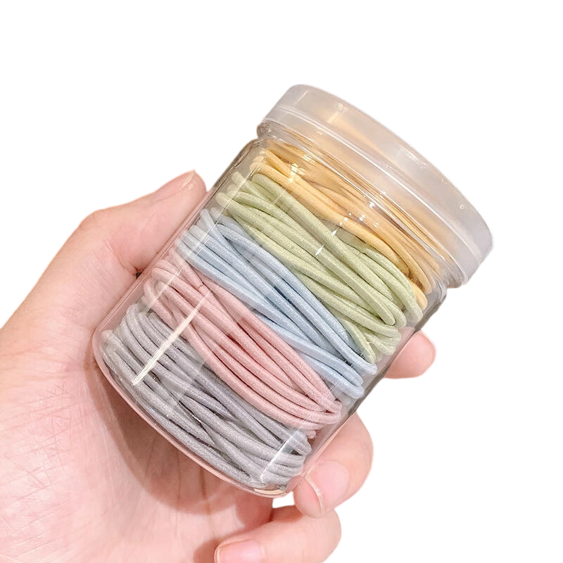 100 coleteros elásticos para el pelo en frasco