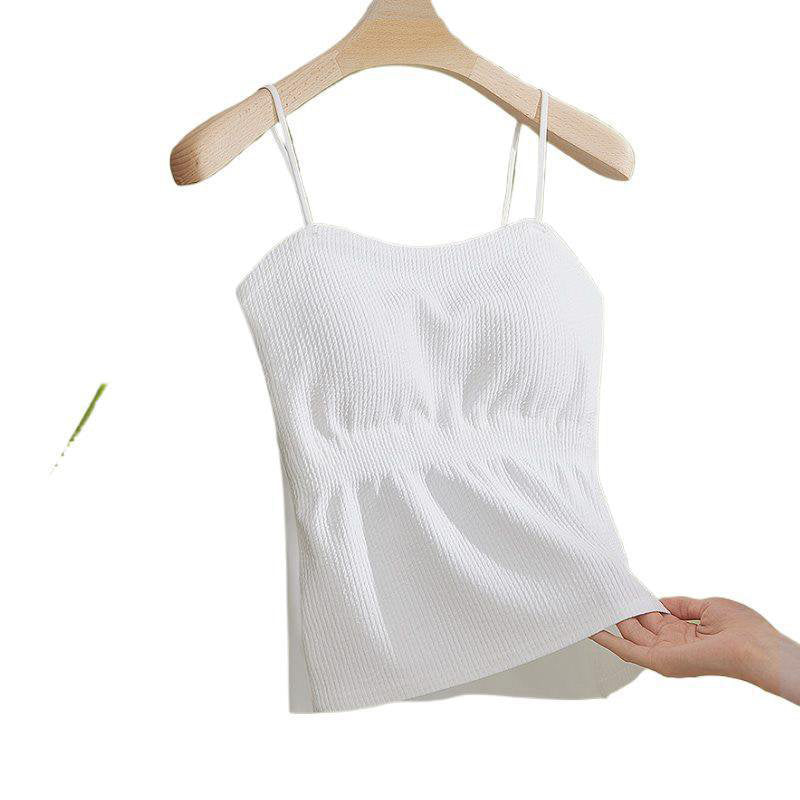 Camisola con tirantes finos para mujer con sujetador incorporado