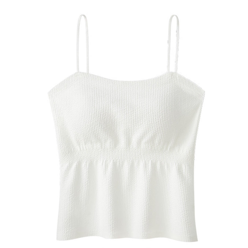 Camisola con tirantes finos para mujer con sujetador incorporado