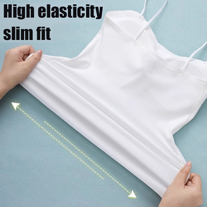 Camisola con tirantes finos para mujer con sujetador incorporado