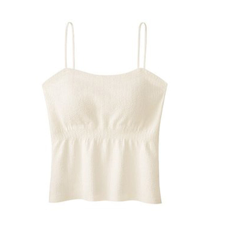 Camisola con tirantes finos para mujer con sujetador incorporado
