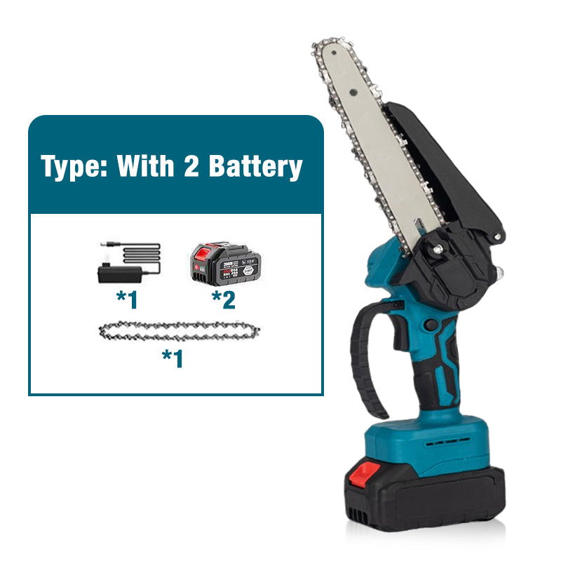 🔥Limited Time Promotion 50% OFF🔥6-inch Cordless Mini Chainsaw with 2 Batteries