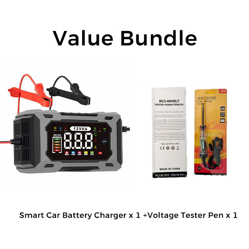 ⏰🔥 ¡50% DE DESCUENTO POR TIEMPO LIMITADO! 🔋 Cargador de Batería Inteligente 12V 6A – Recarga Rápida y Reparación por Pulsos para Tu Coche ⚡🚗