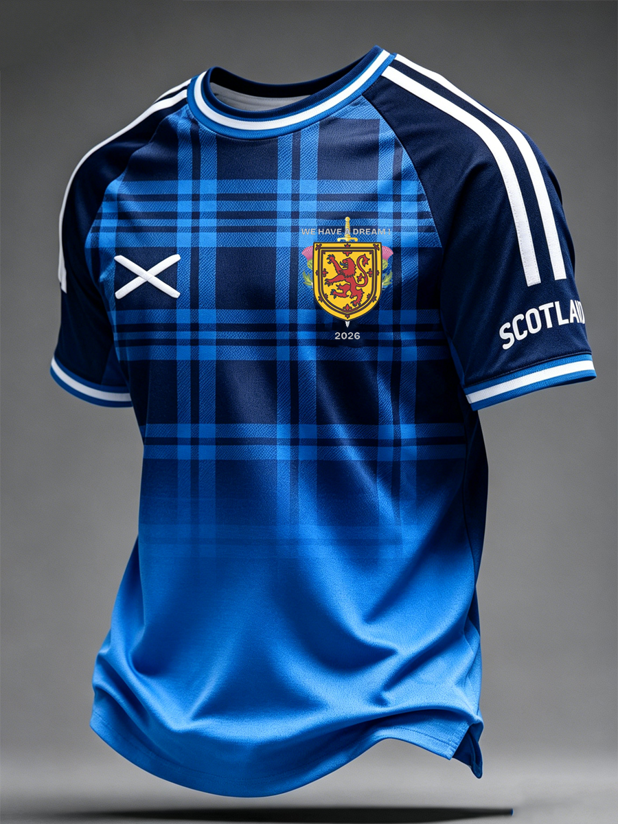 Camiseta de manga corta UK Football Lover Scotland Printed para hombre