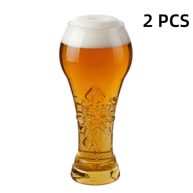 Vaso de Cerveza de Gran Capacidad Ornamentado en Relieve