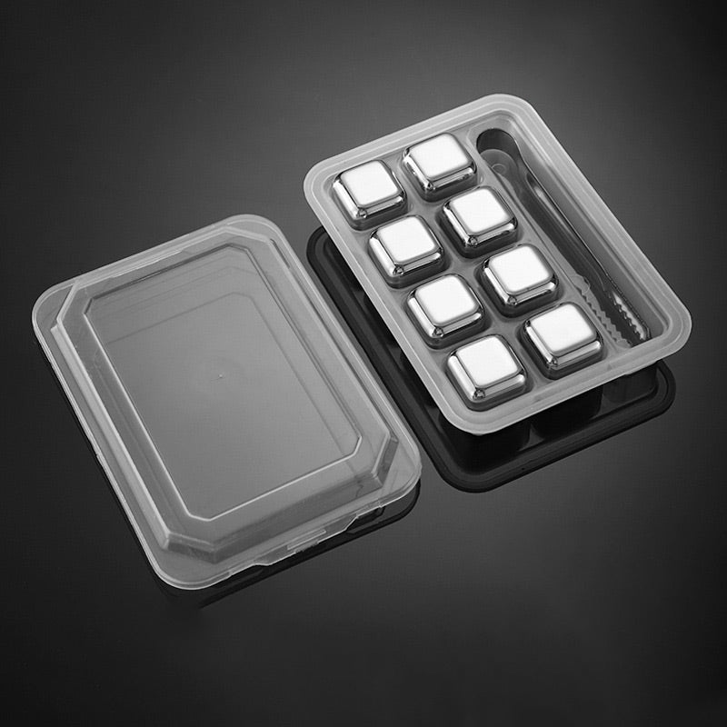 ✨Conjunto de cubos de gelo em aço inoxidável
