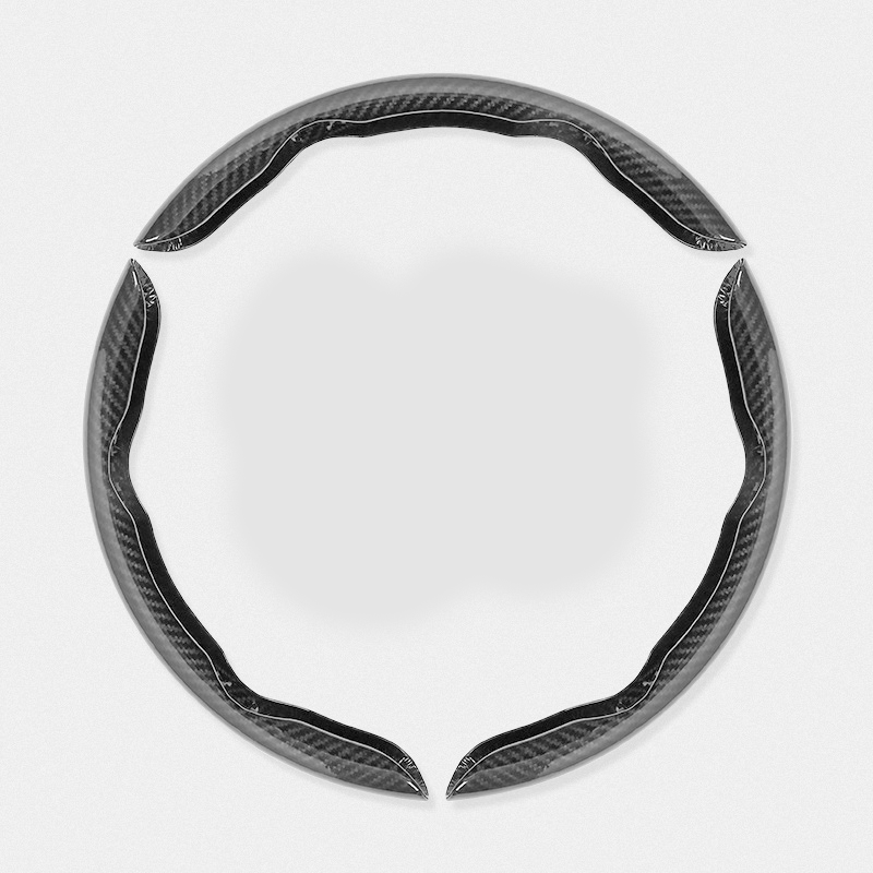 Funda de volante de fibra de carbono segmentada