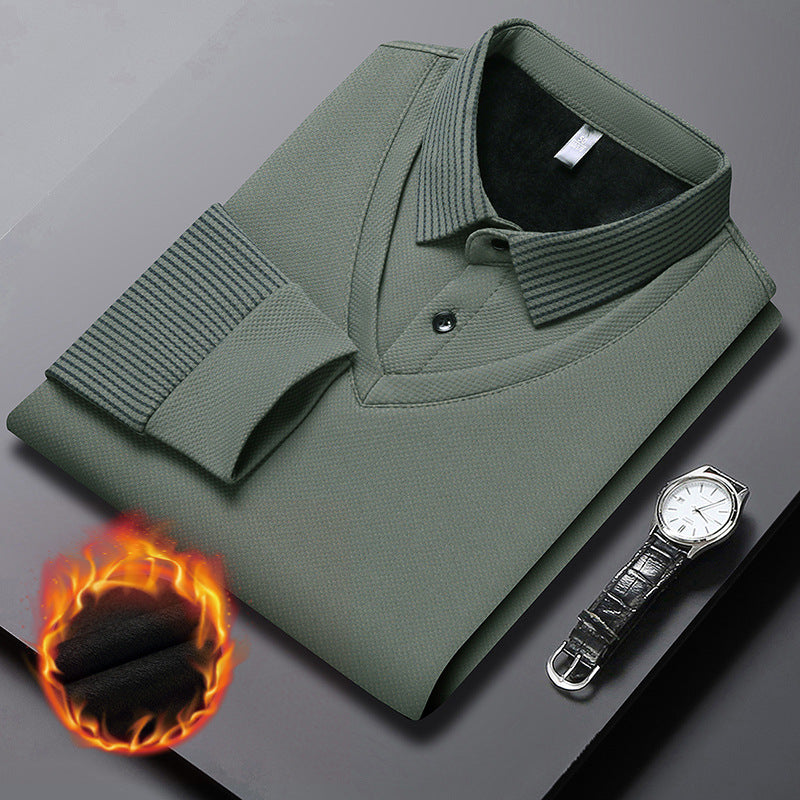🎁Camisa de punto de dos piezas con solapa para hombre