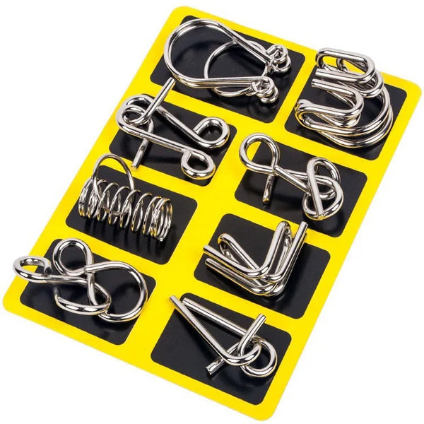 🔥 50% DE DESCUENTO ! 🧩 Anillo Rompecabezas de Metal (8 Piezas) - Desafío Mental con Instrucciones y Solución Incluidas, Ideal para Regalo 🎁✨
