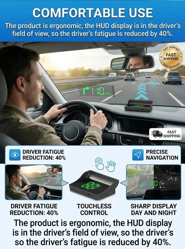 Universal GPS Car Speedometer Head-Up Display