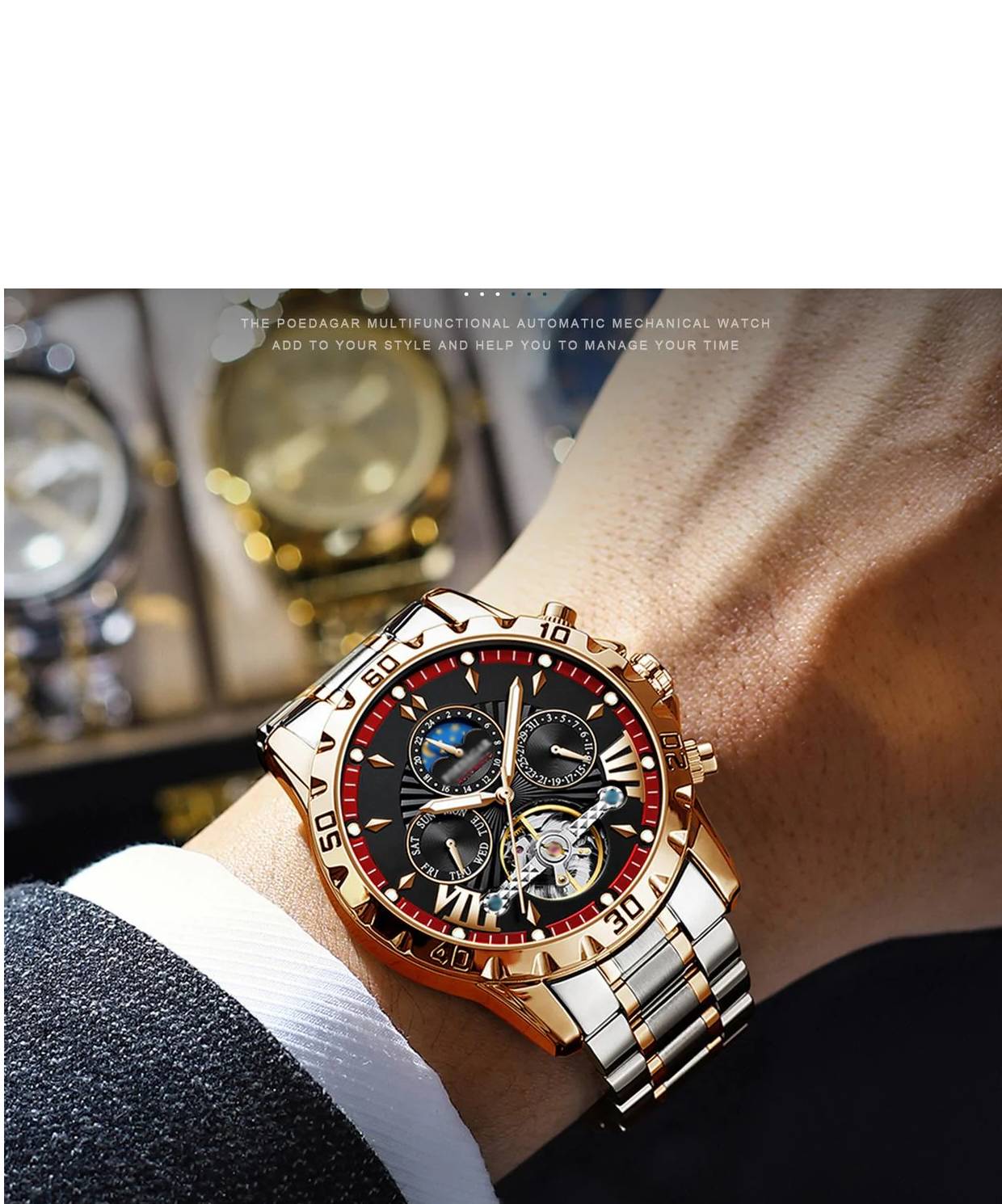 ⌚Relojes mecánicos automáticos suizos nuevos a prueba de agua