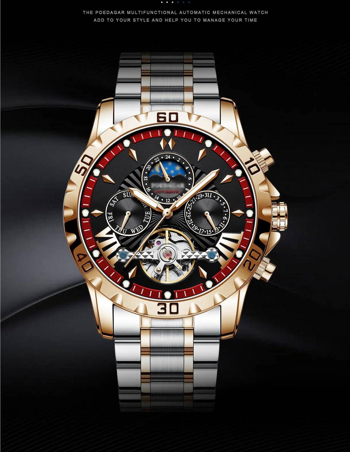 ⌚Relojes mecánicos automáticos suizos nuevos a prueba de agua