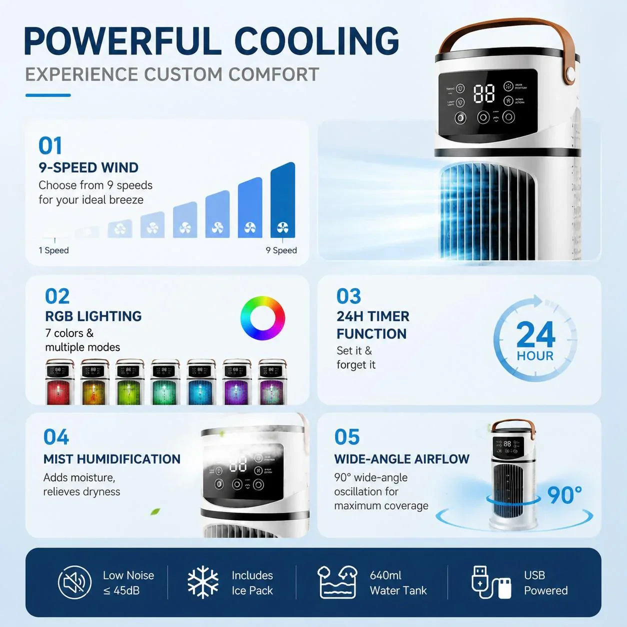 📢📢 50% de descuento ❄️ El enfriador de agua USB silencioso con 9 ajustes e iluminación RGB – Solo por tiempo limitado – Oferta de verano ☀️