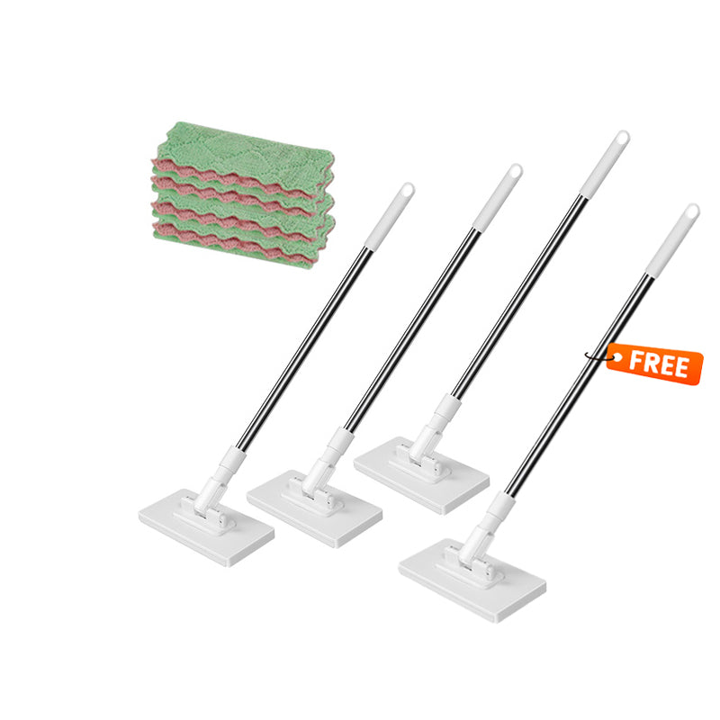 🏆Oferta especial: 60 % de descuento 🔥 Mopa plana con mango de acero inoxidable y paños lavables reutilizables