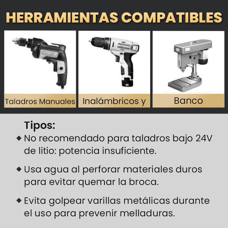 🔥Oferta Caliente 2025🔥Juego de Brocas Excéntricas Serradas de 4 Flautas y Alta Resistencia
