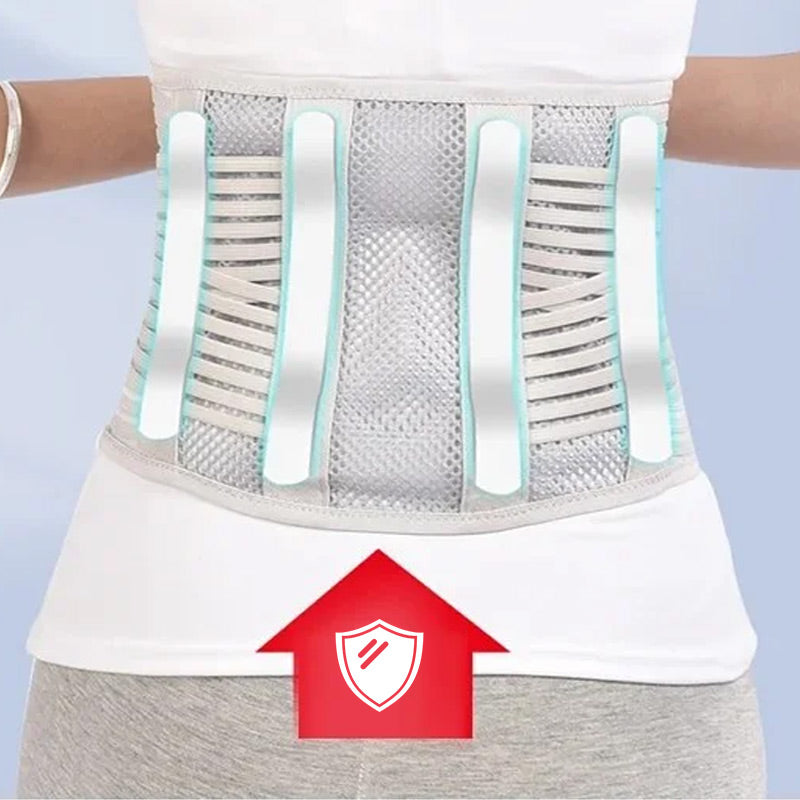 Protector de cintura de soporte de placa de acero transpirable de malla prensada en caliente