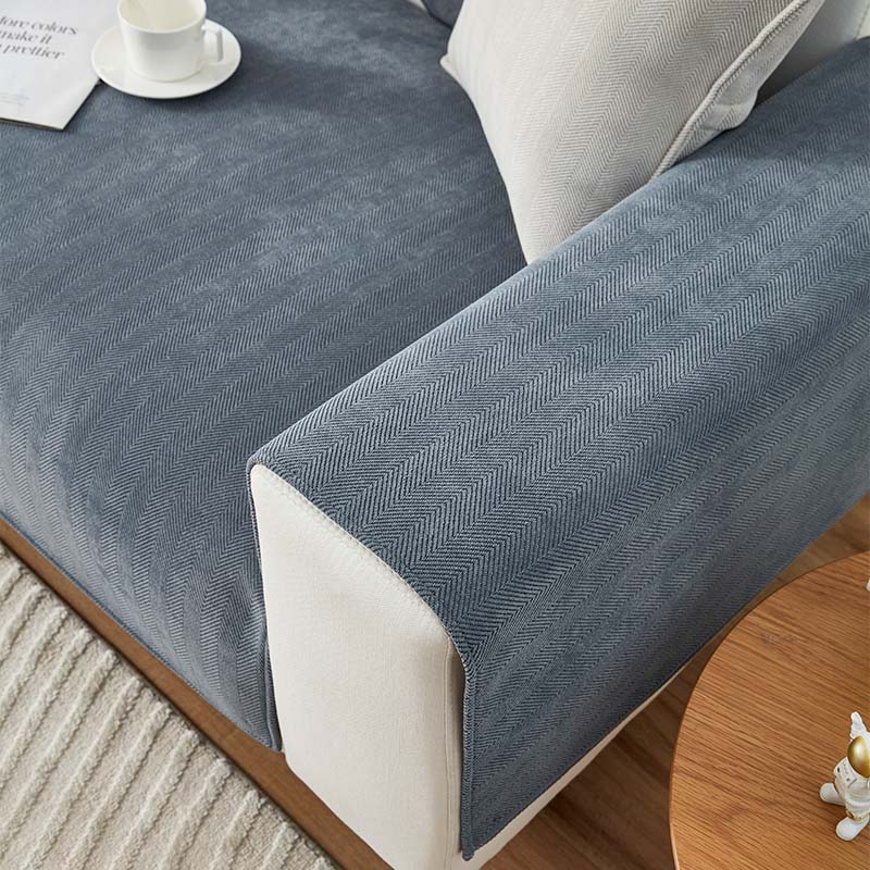 Funda de Sofá Protector de Muebles de Tejido de Chenilla en Espiga