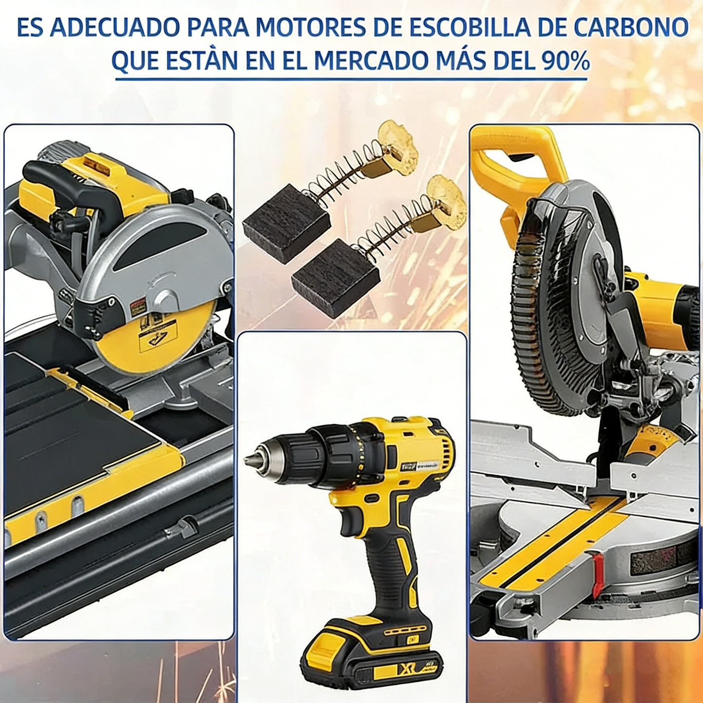 ⚙️🔧 Juego de Escobillas de Carbón para Herramientas Eléctricas – Compatibles y Duraderas | ¡Compra Más y Ahorra Más! 💥💰