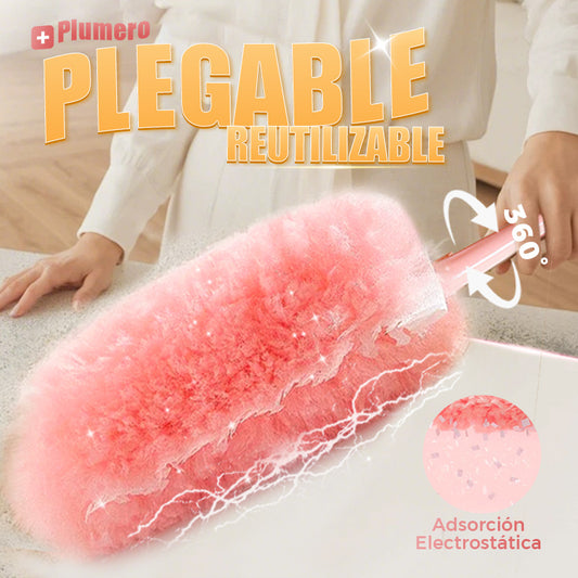 Plumero plegable y lavable para limpieza de superficies