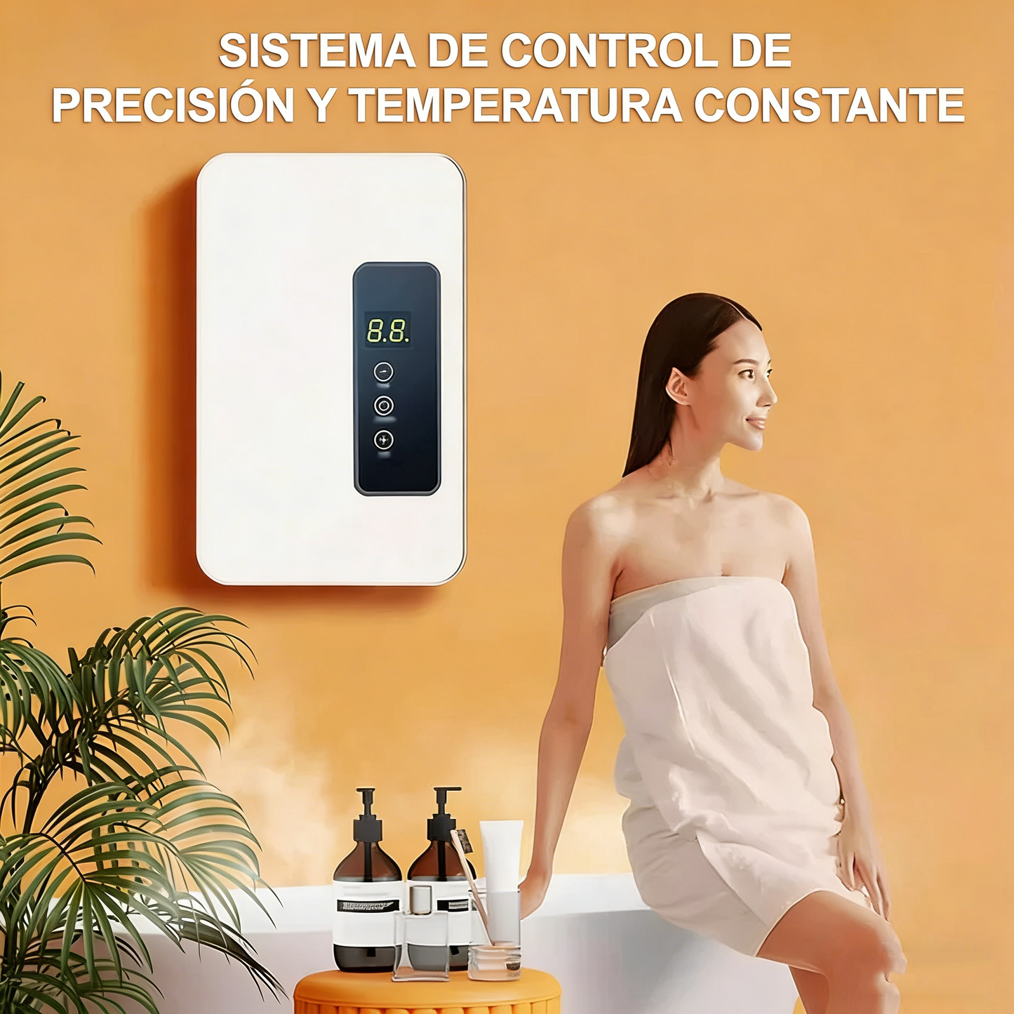 🔥 ¡Último día 50% de descuento!✨ Calentador de Agua Instantáneo sin Tanque - Diseño Compacto con Control de Temperatura Digital para Ahorro de Energía ⚡🚿