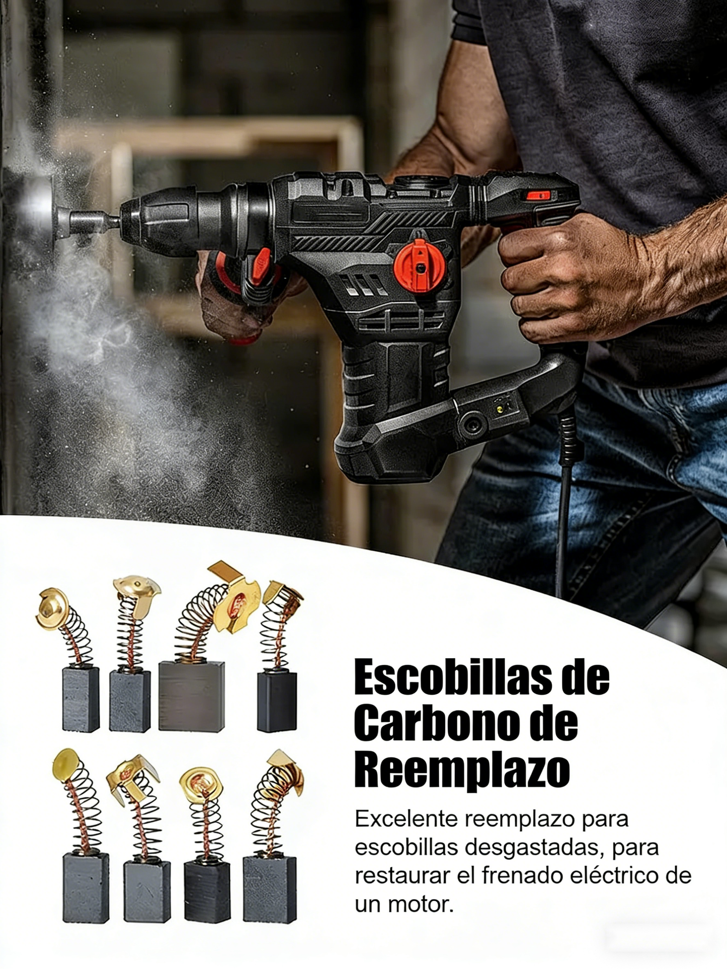 ⚙️🔧 Juego de Escobillas de Carbón para Herramientas Eléctricas – Compatibles y Duraderas | ¡Compra Más y Ahorra Más! 💥💰