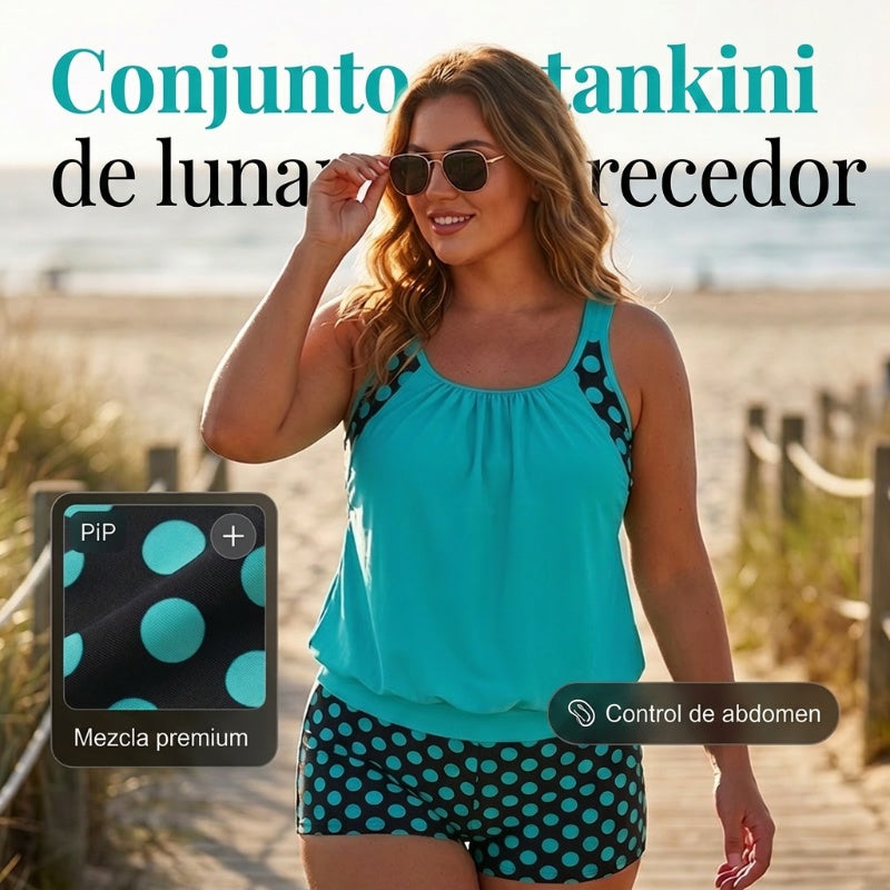 👙 🔥 ¡OFERTA POR TIEMPO LIMITADO 50% DE DESCUENTO! Bikini de Puntos – 4 Colores, Tallas S-3XL, Corte Vintage 🏖️
