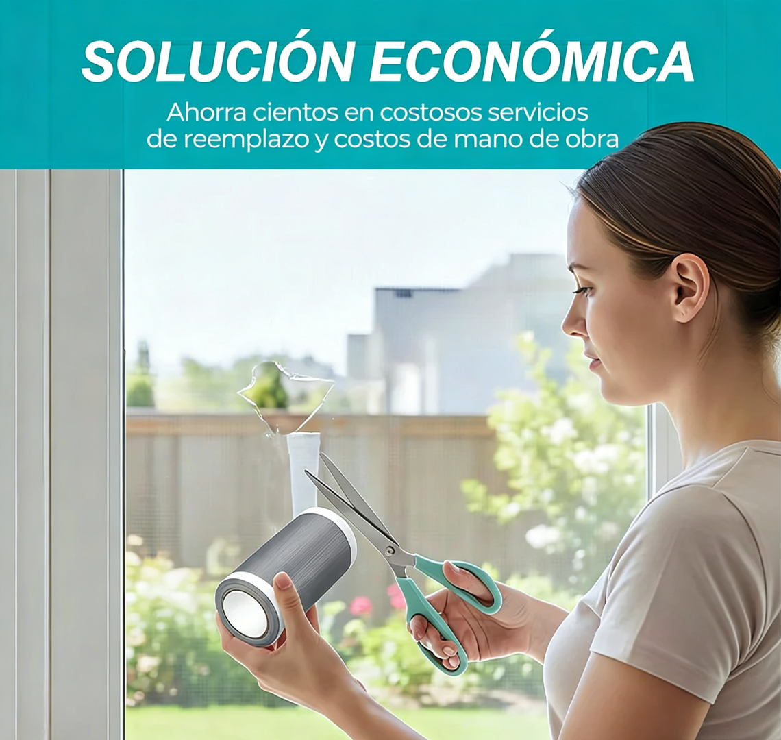 🪟 Cinta Autoadhesiva para Reparar Mosquiteras – Solución Fácil y Rápida DIY para Ventanas y Puertas ✨🛠️